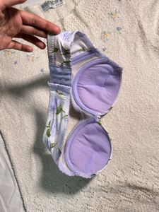 Strapless Floral Print Bra