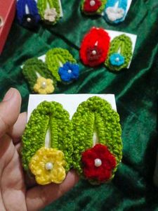 Handmade Crochet Hair Clips