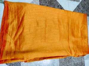 Vibrant Orange Saree