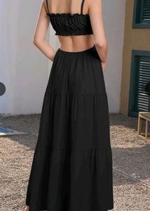Black Tiered Maxi Dress