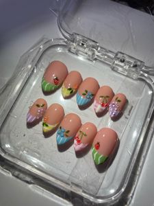 Cute Fruit & Flower Press-On Nails