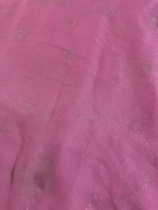 Beautiful Pink Saree with Butterfly Embroidery