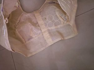Cream Colour Net Blouse