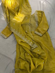 Elegant Yellow Embroidered Kurta Set