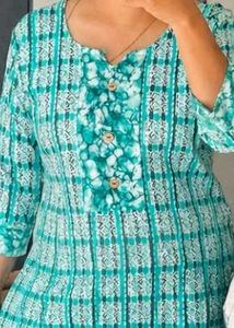 💚 Stylish Green Printed Kurti Outfit | Casual Eve