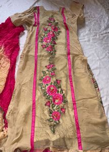 Embroidered Kurta with Dupatta