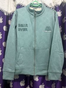Premium Bear Over Zip-Up Track Jacket