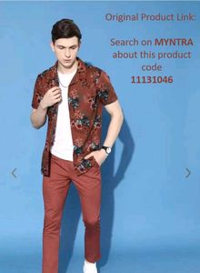 Moda Rapido Men Maroon Floral Resort Wear Shirt
