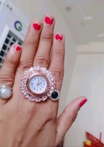 Sparkling Gemstone Ring Watch