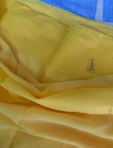 Vibrant Yellow Chiffon Saree