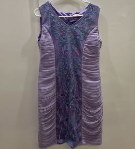 Lavender Embroidered Dress