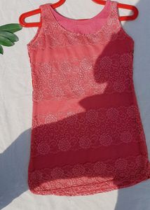 Peach Colour Festive Partywear Top