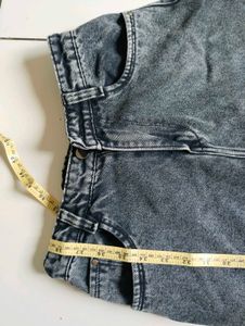 Washed Black Mom Jeans