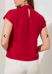 With tag Chic Red Cut-Out Neck Top