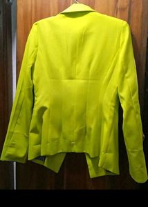 Lime Green Single-Button Blazer