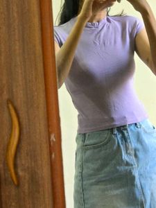 Chic Lavender Cap Sleeve Top