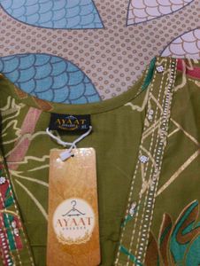 Green Floral Print Kurta Set with Dupatta