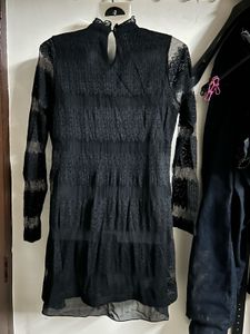 Elegant Black Lace Dress
