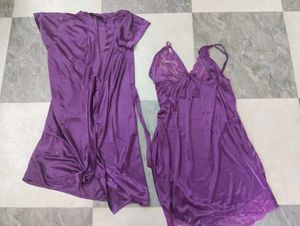 Satin Nighty &amp; Robe Set