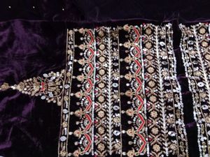 Velvet Embellished Saree