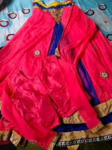 Rani Pink Lehenga For Girls