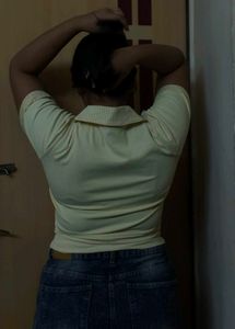 Yellow Ribbed Top