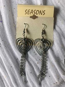 Silver Heart Earrings &amp; Bracelet Set