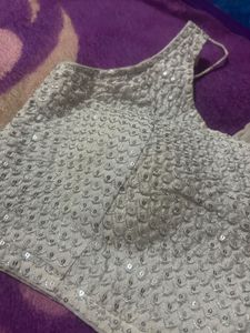 Sparkling White Sequin Blouse