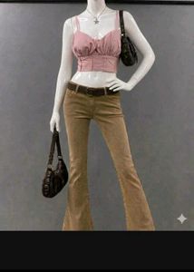 Mauve Smocked Bustier Crop Top