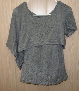 Stylish Grey Layered Tunic Top