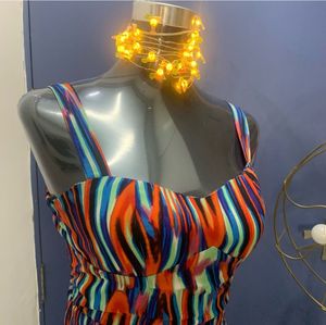 Vibrant Striped Bodycon Dress