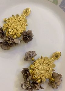 New Statement Gemstone &amp; Floral Dangle Earrings