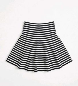 Flared Striped Skirt, Tweed Bustier Free