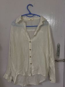 White H&amp;M Button-Up Shirt