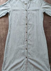 Elegant Sea Green Cotton Kurta L Size