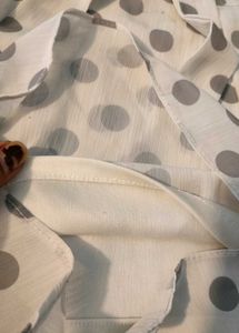 Chic Polka Dot Girl's Top