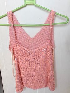 Sparkly Sequin V-Neck Tank Top