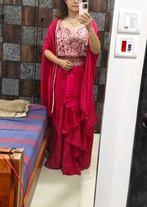 pink ready to wear lehenga and blouse