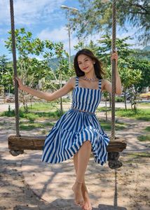 Striped blue co ord set