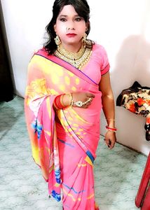Vibrant Pink Saree with blause