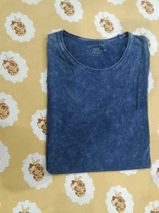 Men's Blue Washed Effect T-Shirt