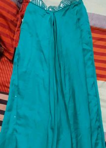 Stylish Teal Embellished Outfit