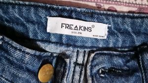 Trendy Blue Denim Cargo Pants