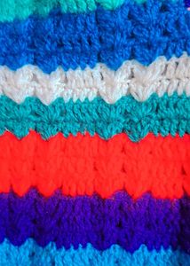 Vibrant Crochet Knit Sweater