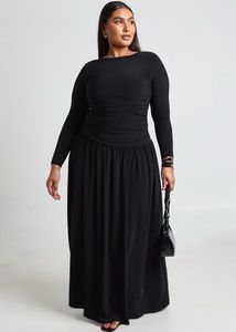 ZARA Elegant Black Long Sleeve Dress