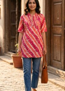 Vibrant Tie-Dye Cotton Kurta