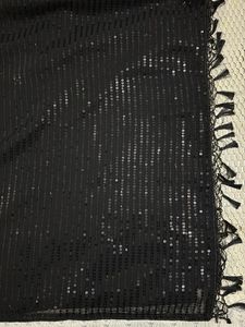 Black Sequinned Embellished PureGeorgette Saree