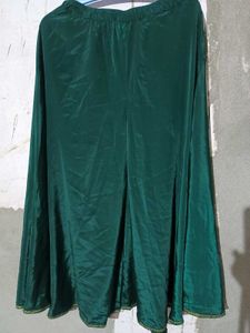 Elegant Green Silk Kurta Palazzo Set
