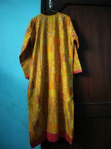 Beautiful Cotton Kurti In Yellow 💛 Colour