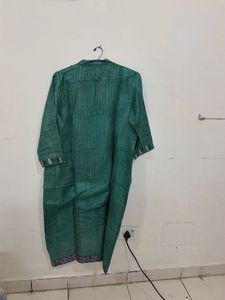 Green Embroidered Kurta